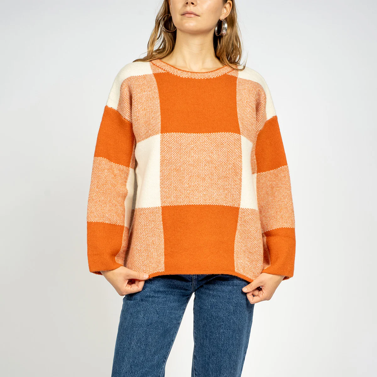 Colour Block Long Sleeve Sweater - Image 3