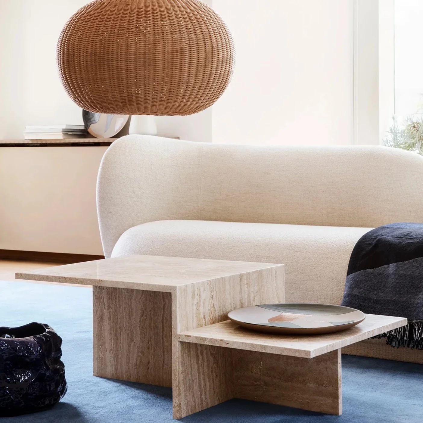 Distinct Coffee Table - Travertine - Image 6