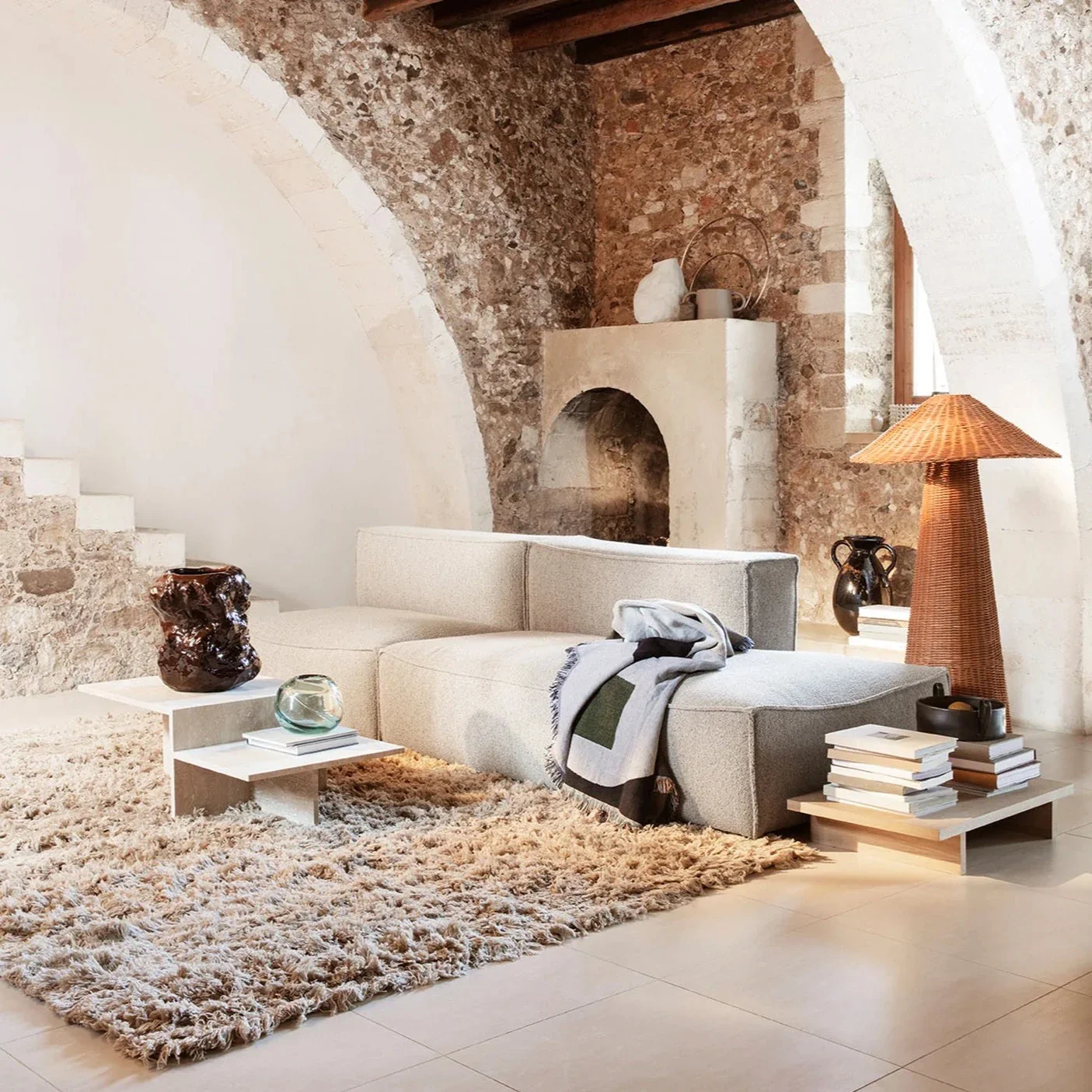 Distinct Coffee Table - Travertine - Image 7