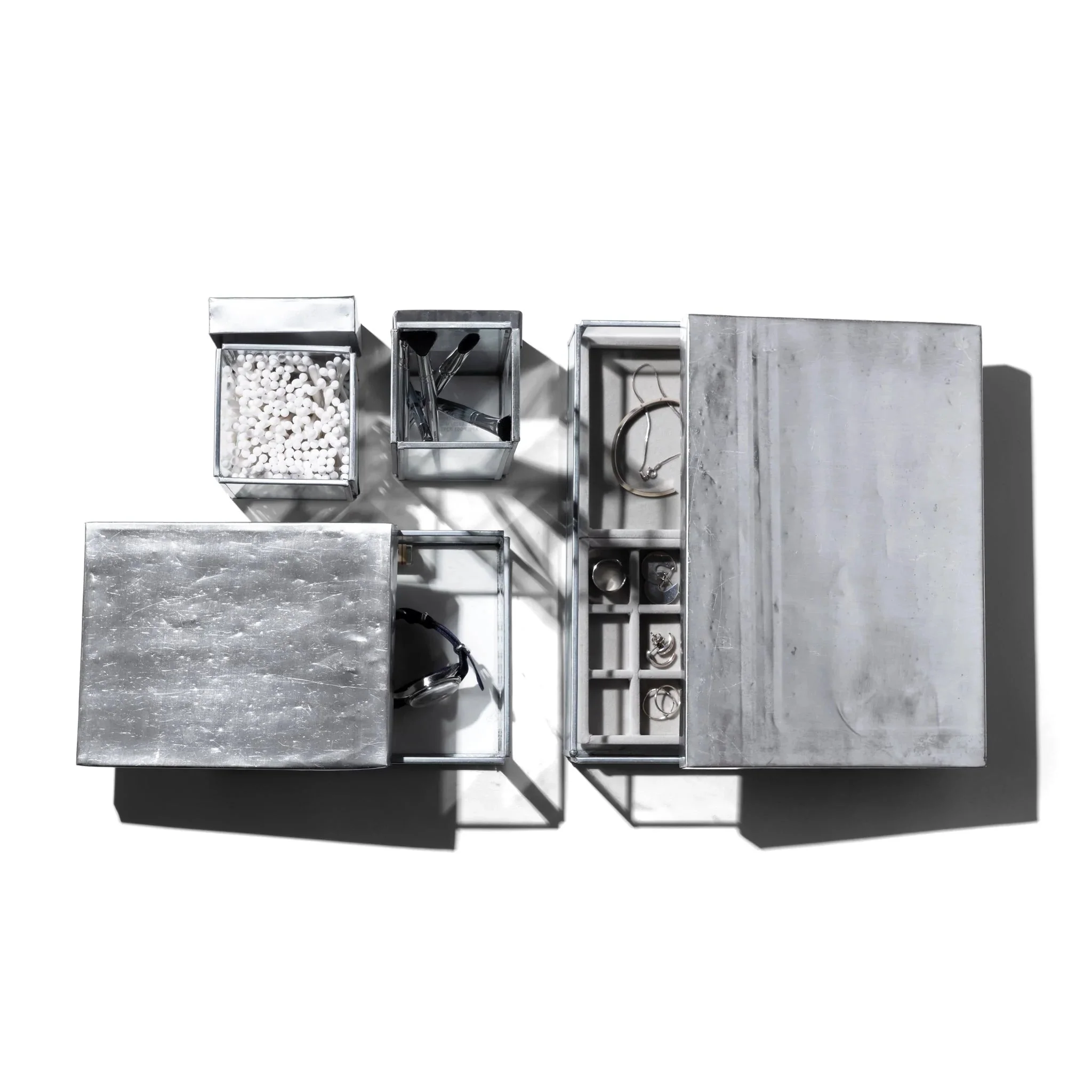 Glass Box w/ Recycle Steel Lid - Pen Stand - Image 3