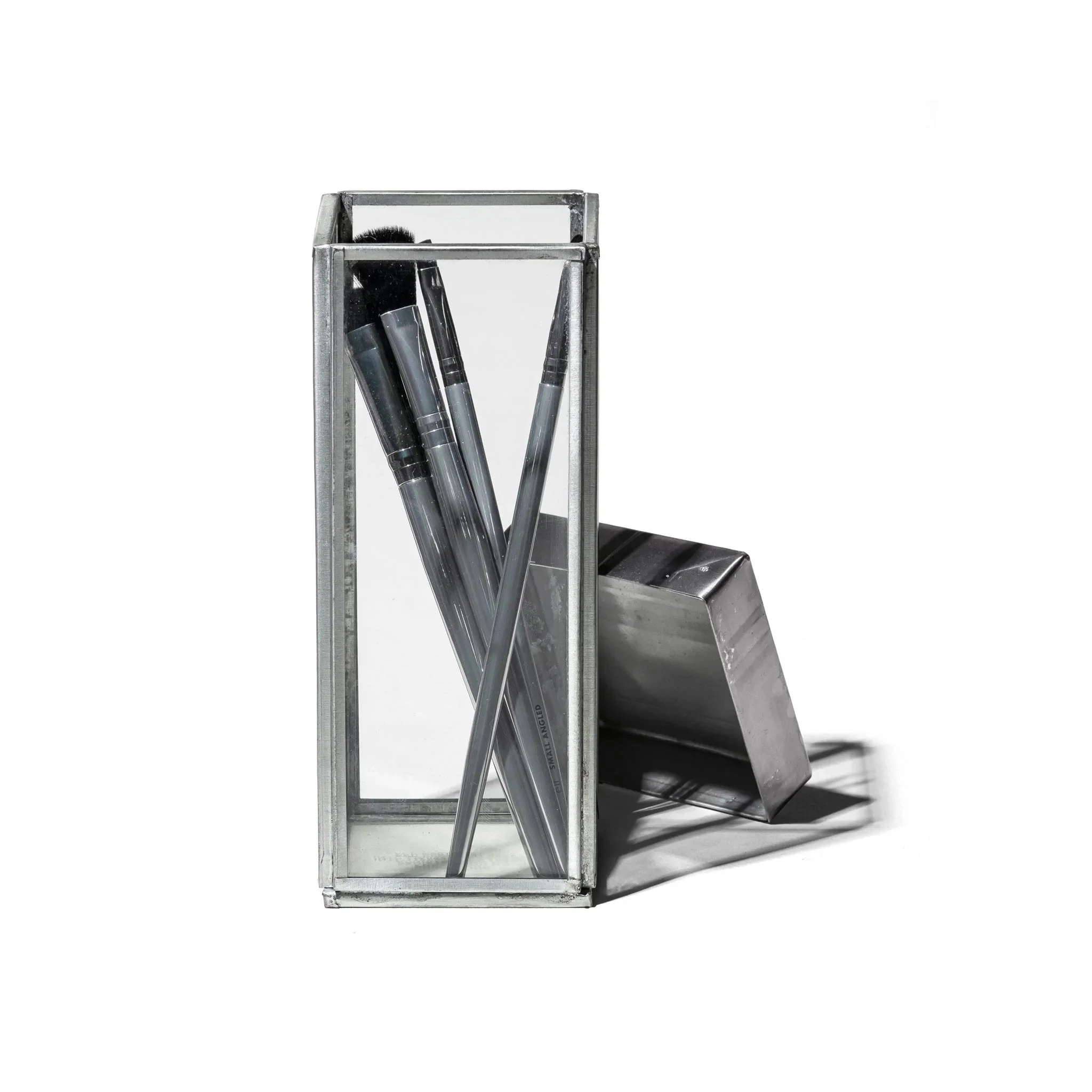 Glass Box w/ Recycle Steel Lid - Pen Stand - Image 4