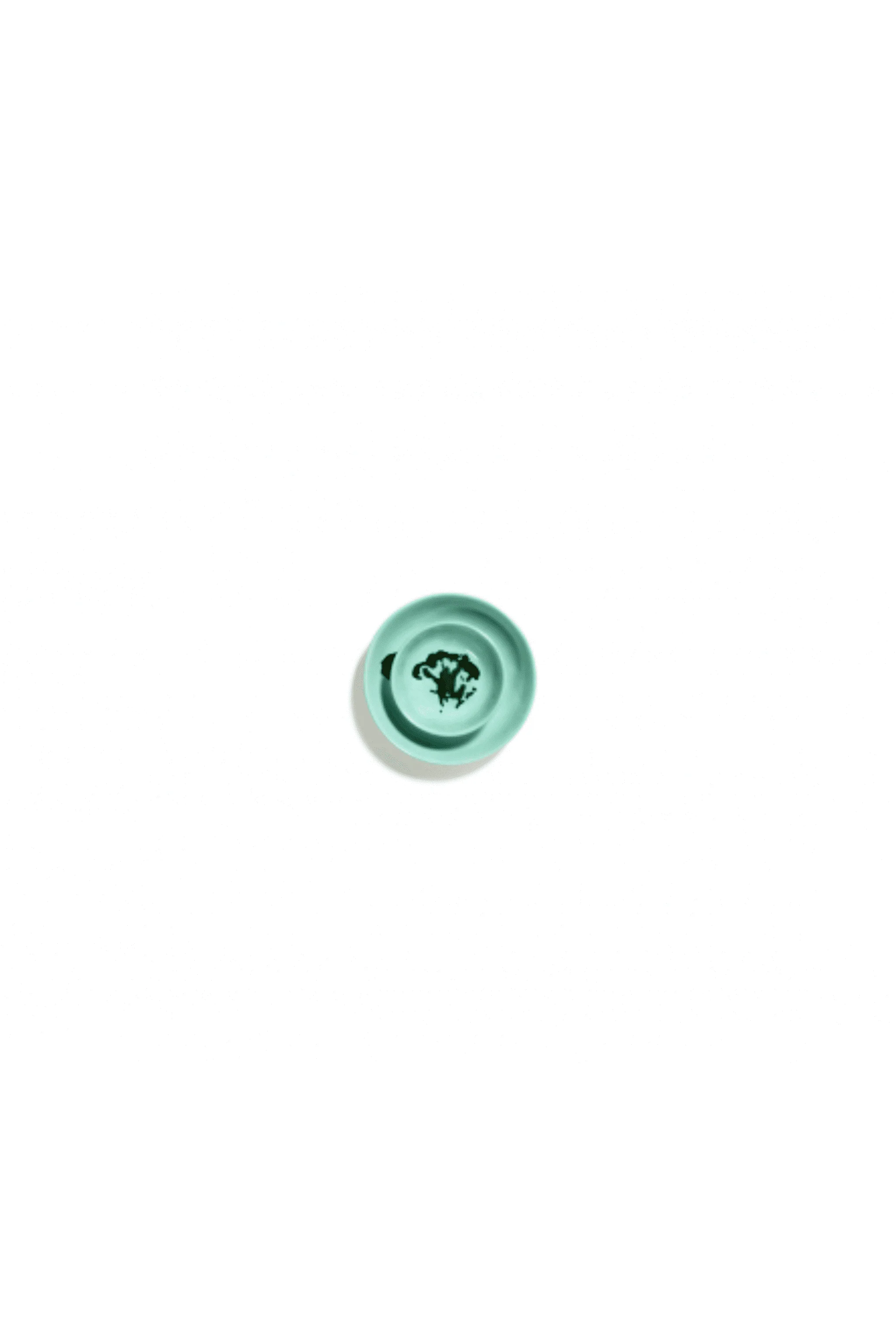 Small Dish, Azure with Green Broccoli - Image 4