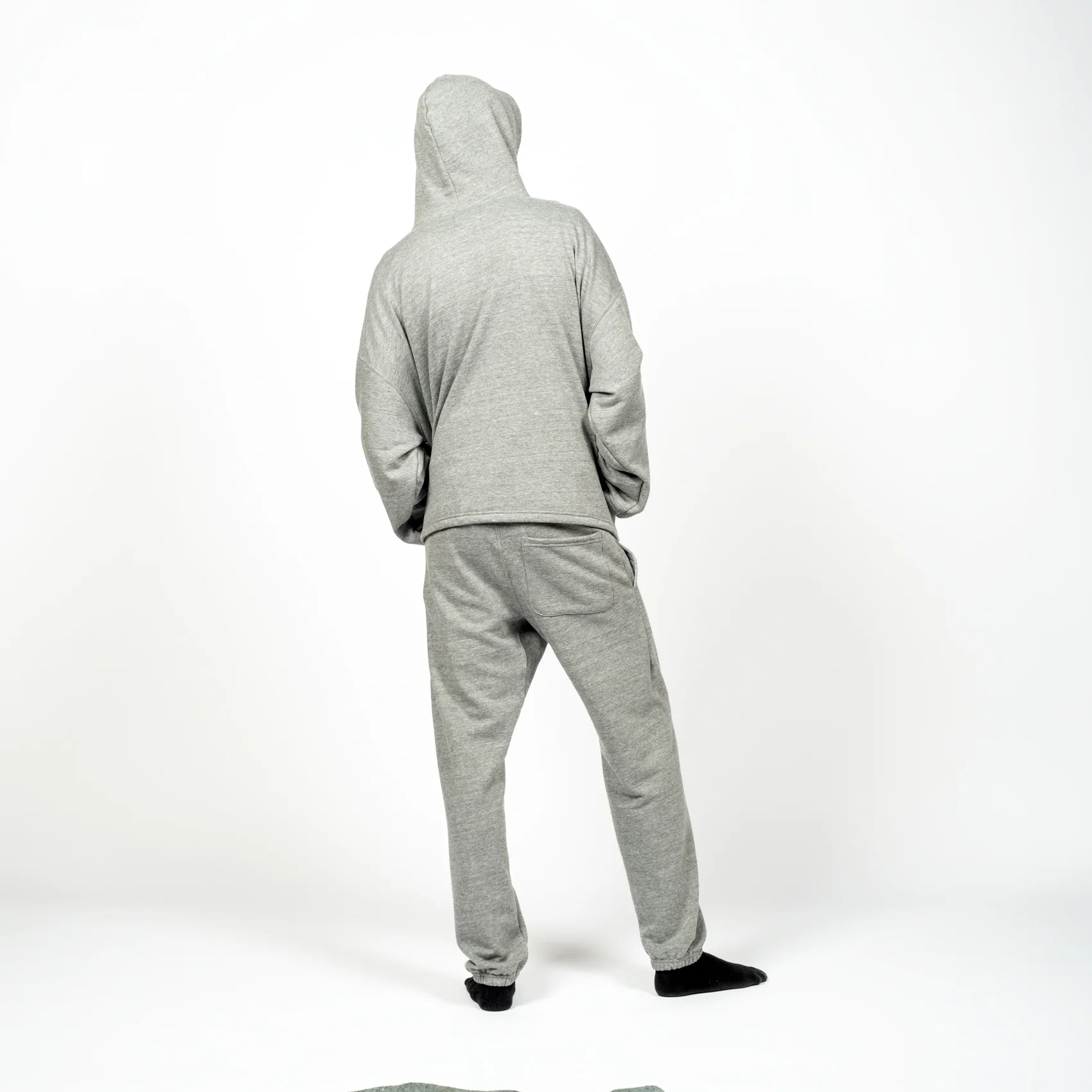 Unisex Poncho Hoodie - Greymix - Image 8