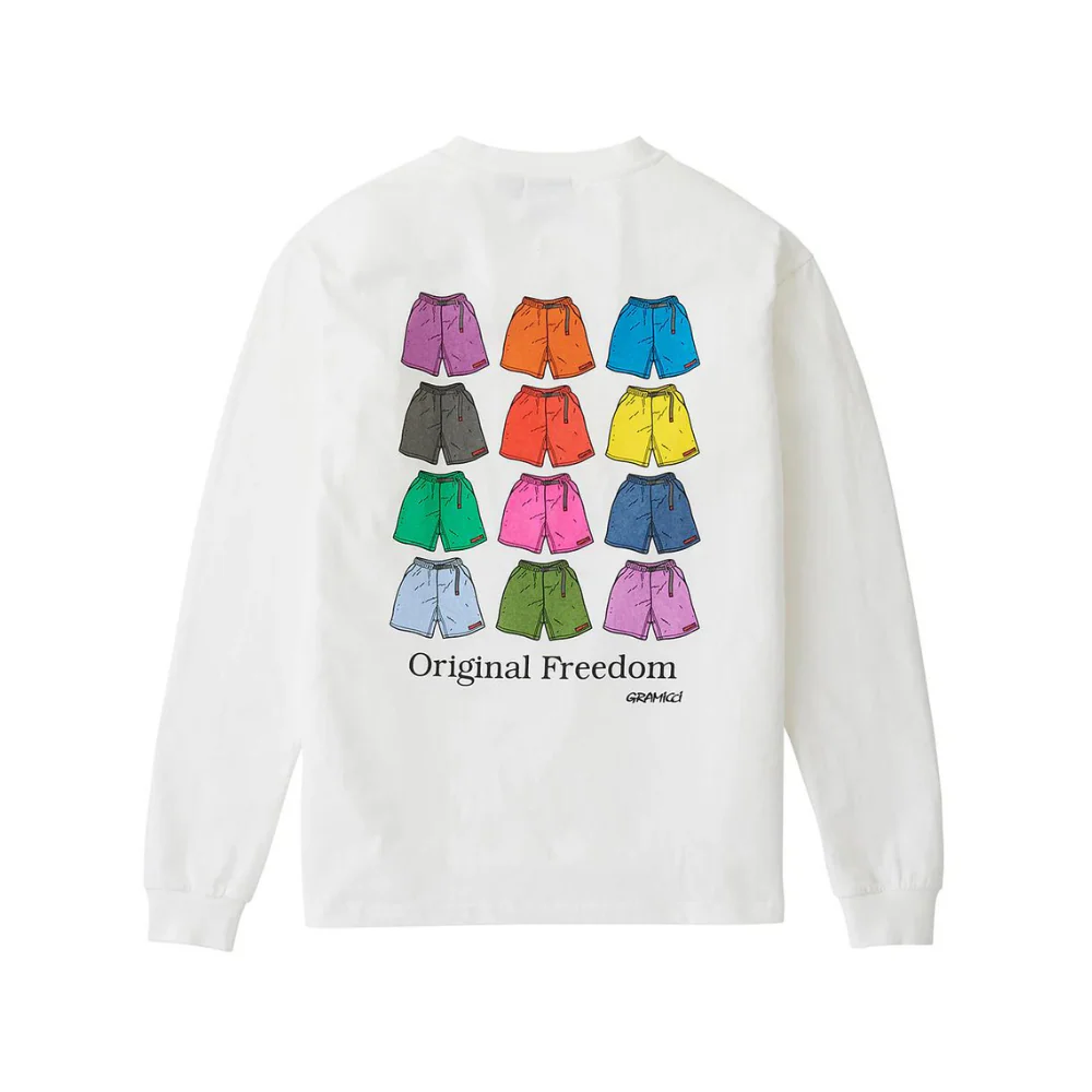 Unisex Short L/S Tee - White - Image 3