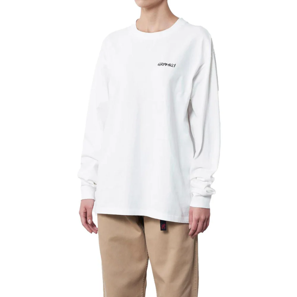 Unisex Short L/S Tee - White - Image 4